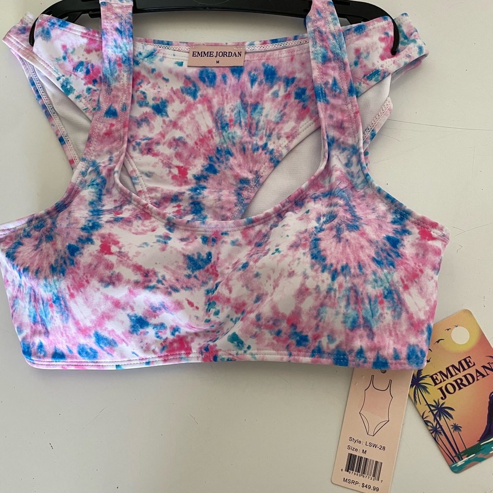 Emme Jordan bikini tie dye medium nwt